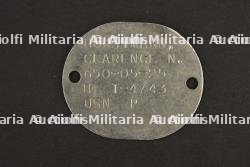 Plaque d'identité du marin Horstmann Clarence