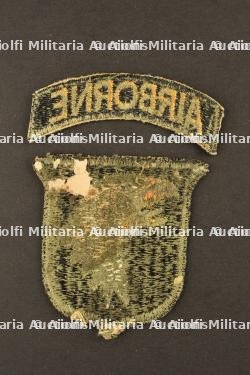 Patch de la 101ème Airborne Aigle à langue blanche. Patch of the 101st Airborne Eagle with white tongue — miniature 2