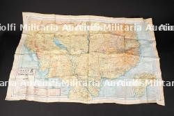 Carte d'évasion en soie. Silk escape map.