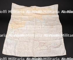 Carte d'évasion en soie. Silk escape map.