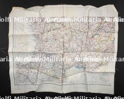 Carte d'évasion en soie. Silk escape map.