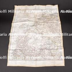 Carte d'évasion en soie. British silk escape map.