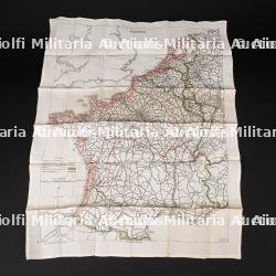 Carte d'évasion en soie. British silk escape map.