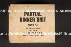 Ration Dinner Unit. US Army Dinner Unit ration.
