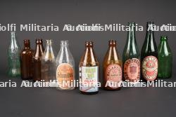 Bouteilles de bière et coca cola US. US beer and Coca-Cola bottles.
