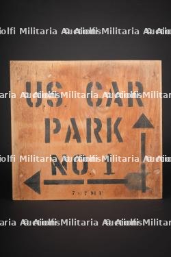 Panneau US Car Park. US Car Park sign panel.