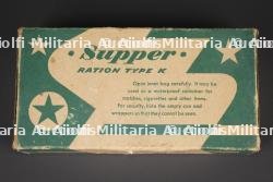Boite de ration Supper K. US Army Supper K ration box.