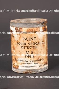 Pot de Vesican detector M5. M5 vesicant detector container.