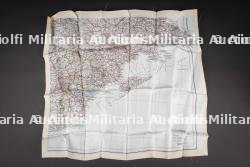 Carte d'évasion en soie. Silk escape map.