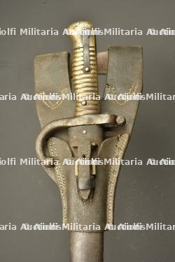 Sabre baïonnette Chassepot modèle 1866 avec porte fourreau. Chassepot Model 1866 sword bayonet with frog — photo 2