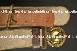 Très bel ensemble Feldbinde et porte poignard d'officier prussien dans sa boite. Fine set comprising Prussian officer’s Feldbinde and dagger hanger in its original box — miniature 3