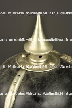 Casque à pointe troupe de Télégraphiste puis Pionnier. Enlisted pickelhaube of a Telegraphist later converted for Pioneer troops — miniature 7
