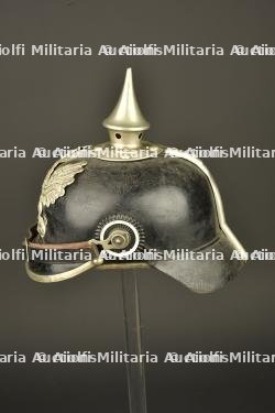 Casque à pointe troupe de Télégraphiste puis Pionnier. Enlisted pickelhaube of a Telegraphist later converted for Pioneer troops — photo 12
