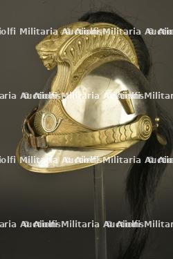 Casque à cimier et crinière de chasseur à cheval. Crested helmet with horsehair plume of a Chasseur à Cheval trooper — miniature 14