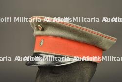 Casquette feldgrau d'officier de réserve d'infanterie de Saxe. Feldgrau visor cap of a Saxon Reserve Infantry officer — miniature 9