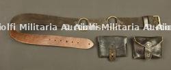 Ceinturon et cartouchières d'artilleur français. French artillery belt and cartridge pouches