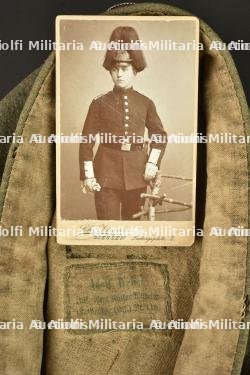 Mutze feldgrau d'un soldat hessois du JR118 avec sa photo. Feldgrau visor cap of a Hessian soldier from Infantry Regiment 118 with his photograph — miniature 13