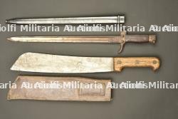 Baionnette Berthier 1892 et machette française. Berthier Model 1892 bayonet and French machete — miniature 4