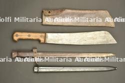 Baionnette Berthier 1892 et machette française. Berthier Model 1892 bayonet and French machete — miniature 5