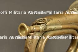 Signalhorn prussien et trompette du GR123 Wurttemberg. Prussian signal horn and trumpet of Württemberg Grenadier Regiment 123 — photo 2