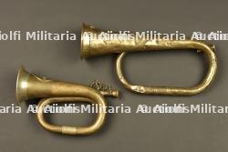 Signalhorn prussien et trompette du GR123 Wurttemberg. Prussian signal horn and trumpet of Württemberg Grenadier Regiment 123 — miniature 8