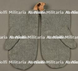 Paire de moufles allemandes régimentées. Pair of regimentally marked German mittens