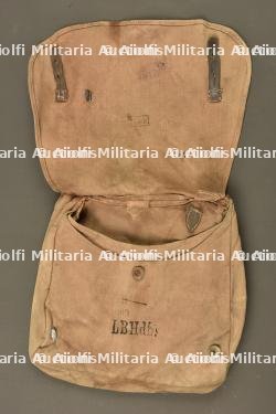 Sac à pain allemand régimenté et sangle. Regimentally marked German bread bag with strap — miniature 5