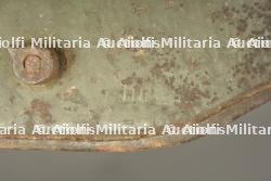 Casque allemand M1916 à impact. German Model 1916 helmet with impact damage — photo 3