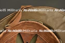 Casque belge en liège recouvert de toile moutarde. Belgian cork helmet covered in mustard canvas — photo 2