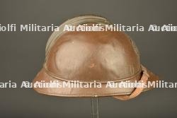 Casque belge en liège recouvert de toile moutarde. Belgian cork helmet covered in mustard canvas — miniature 10