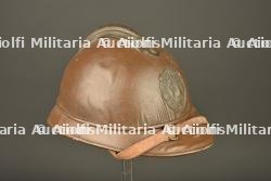 Casque belge en liège recouvert de toile moutarde. Belgian cork helmet covered in mustard canvas — miniature 11