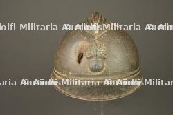 Casque Adrian de l'infanterie avec impact. Infantry Adrian helmet with impact damage — miniature 11