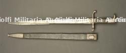 Baïonnette allemande de chasseur type Hirschfanger M1865 régimentée Garde Schutzen. German Jäger bayonet type Hirschfänger Model 1865 regimentally marked to the Garde Schützen — photo 1