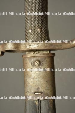 Baïonnette allemande de chasseur type Hirschfanger M1865 régimentée Garde Schutzen. German Jäger bayonet type Hirschfänger Model 1865 regimentally marked to the Garde Schützen — photo 2