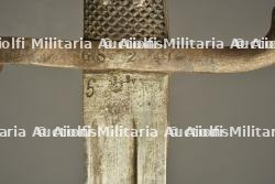 Baïonnette allemande de chasseur type Hirschfanger M1865 régimentée Garde Schutzen. German Jäger bayonet type Hirschfänger Model 1865 regimentally marked to the Garde Schützen — miniature 4