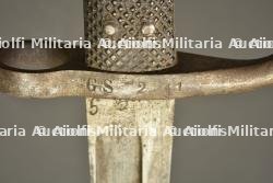 Baïonnette allemande de chasseur type Hirschfanger M1865 régimentée Garde Schutzen. German Jäger bayonet type Hirschfänger Model 1865 regimentally marked to the Garde Schützen — photo 5