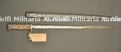 Baïonnette S98 nA du 13 JR Bavarois avec étiquette de prise à Laneuville. German S98 nA bayonet of the Bavarian 13th Infantry Regiment with capture tag from Laneuville — photo 1