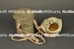 Masque anti gaz allemand Gummimaske 1916. German Model 1916 rubber gas mask — photo 1