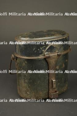 Gamelle, quart et couverts allemands. German mess tin, drinking cup and cutlery set — miniature 3