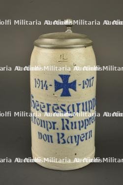 Chope en grès Kronprinz Rupprecht von Bayern 1917. Stoneware stein Kronprinz Rupprecht von Bayern 1917 — photo 1