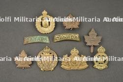 Lot de 9 insignes Canadiens. Lot of 9 Canadian badges