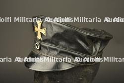 Casquette de Landsturm prussien en toile cirée. Prussian Landsturm visor cap in oilcloth — photo 12