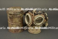 Masque anti gaz allemand Lederschutzmaske 1917. German Lederschutzmaske 1917 gas mask — photo 8