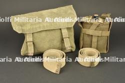 Equipement Web anglais bidon, musette et bretelles. British web equipment including canteen, haversack and braces