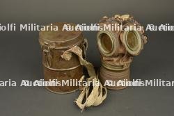 Masque anti gaz allemand Lederschutzmaske 1917. German Lederschutzmaske 1917 gas mask — photo 8
