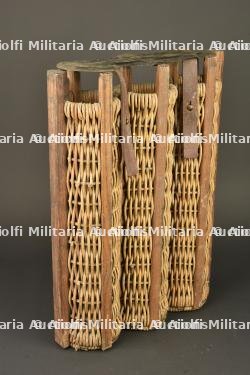 Panier en osier pour 3 coups de 77mm allemand. Wicker basket for three German 77 mm shells. — miniature 4