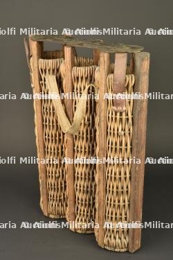 Panier en osier pour 3 coups de 77mm allemand. Wicker basket for three German 77 mm shells. — photo 5