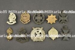 Lot de 10 insignes de régiments de Londres. Lot of 10 London Regiment badges