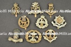 Lot de 9 insignes anglais d'infanterie. Lot of 9 British infantry badges