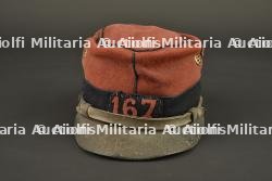 Képi 1884 167ème de ligne. Kepi model 1884 of the 167th Line Regiment.